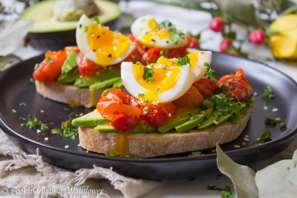 Roasted Tomato Jammy Egg Avocado