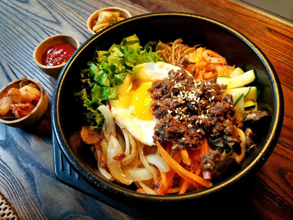 bibimbap, korean, food