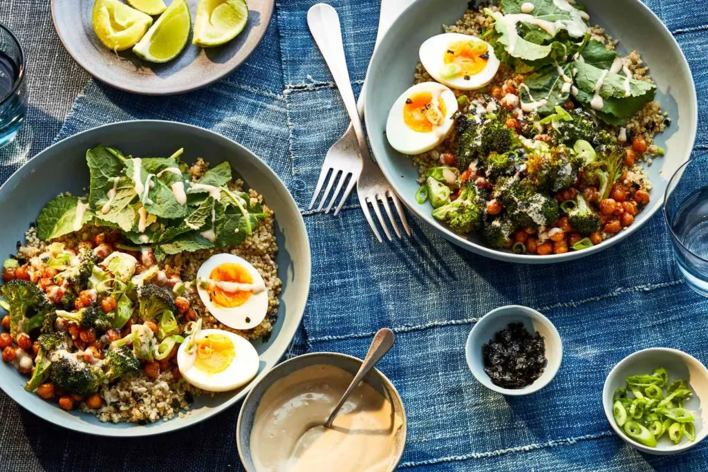 roasted vegetable bowl with chic